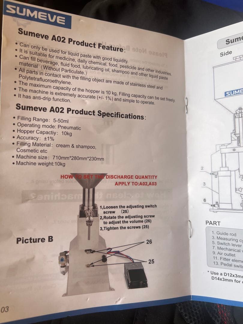充填機 ステンレス製 未使用品
