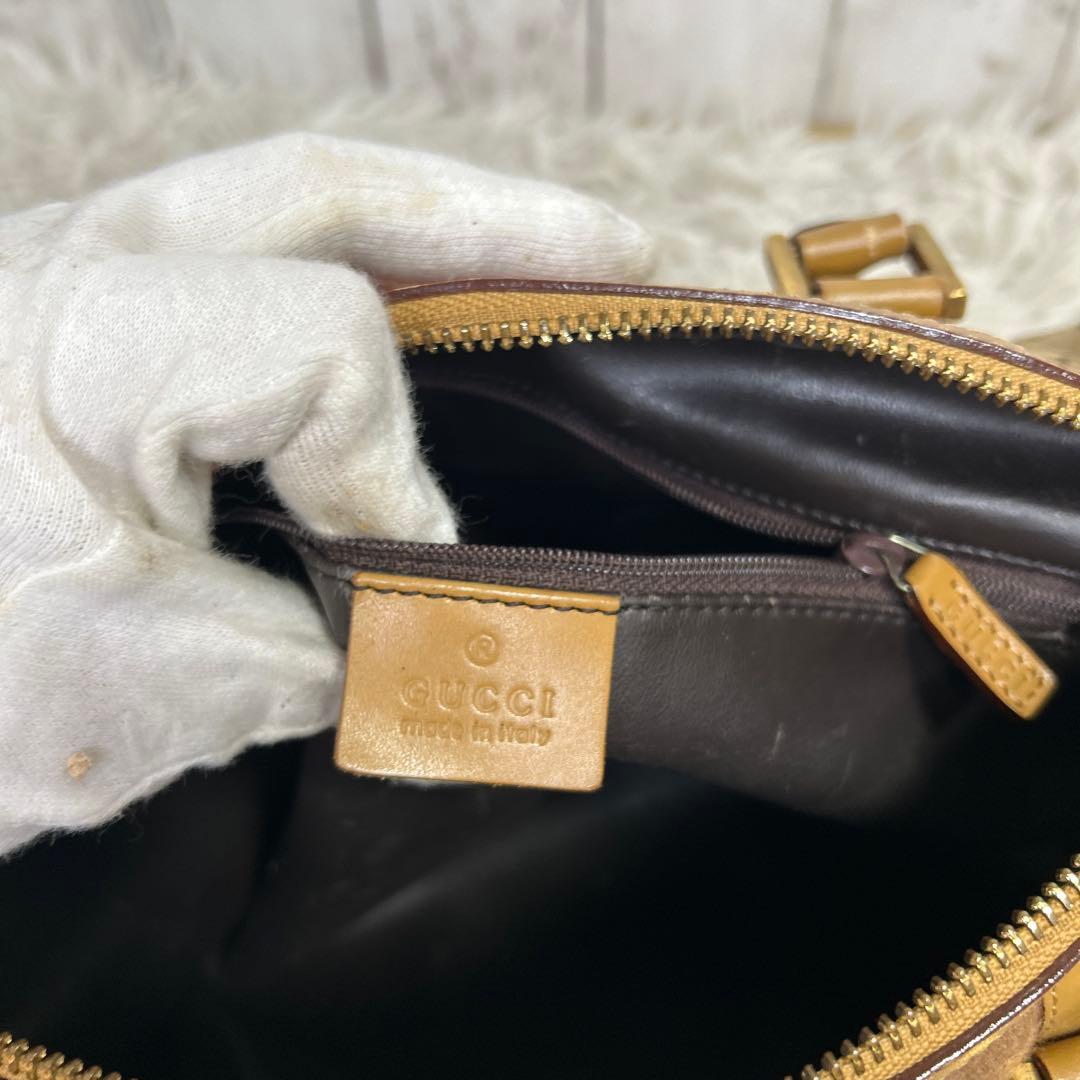 GUCCI GGキャンバス シェリーライン　ミニボズトンバッグ　トートバッグ