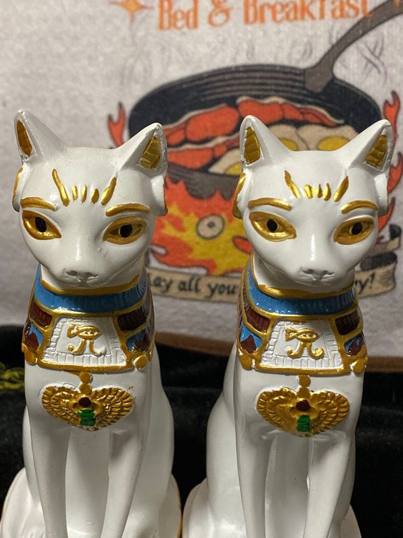 エジプト神バステト風 置物 2体セット