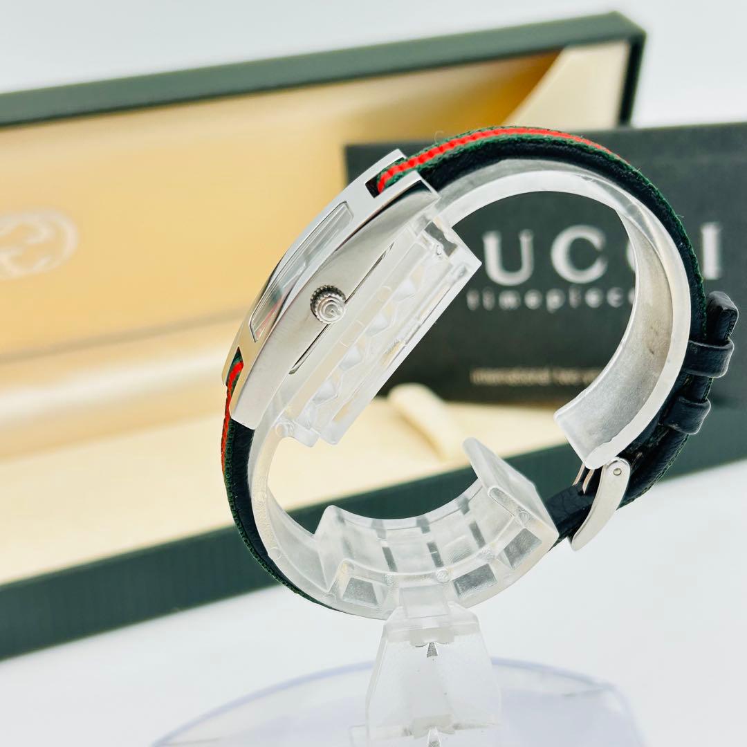 美品 グッチ 3900L 新品電池 シェリーライン ギャランティ 箱 腕時計