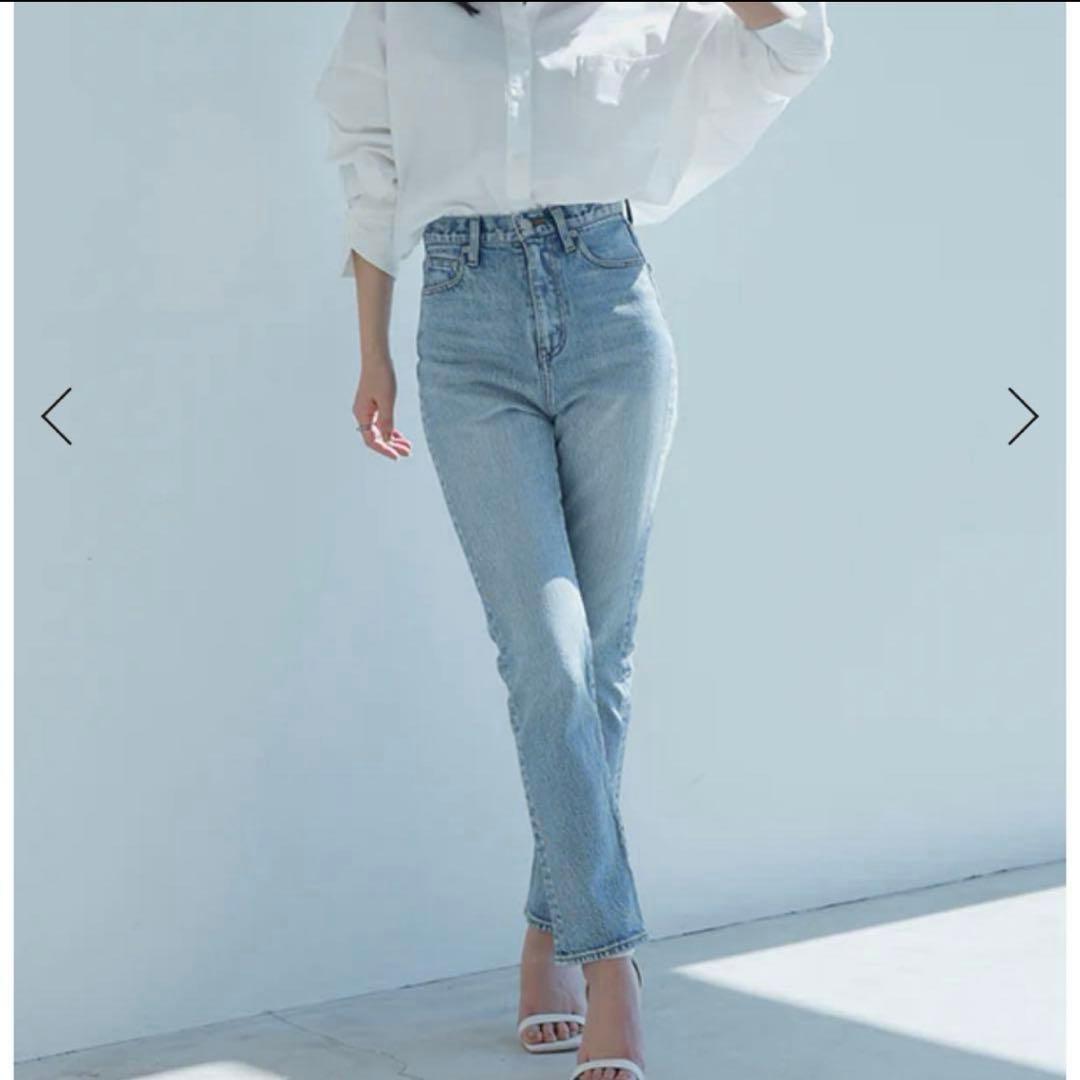 パンツ anuans Slim straight denim