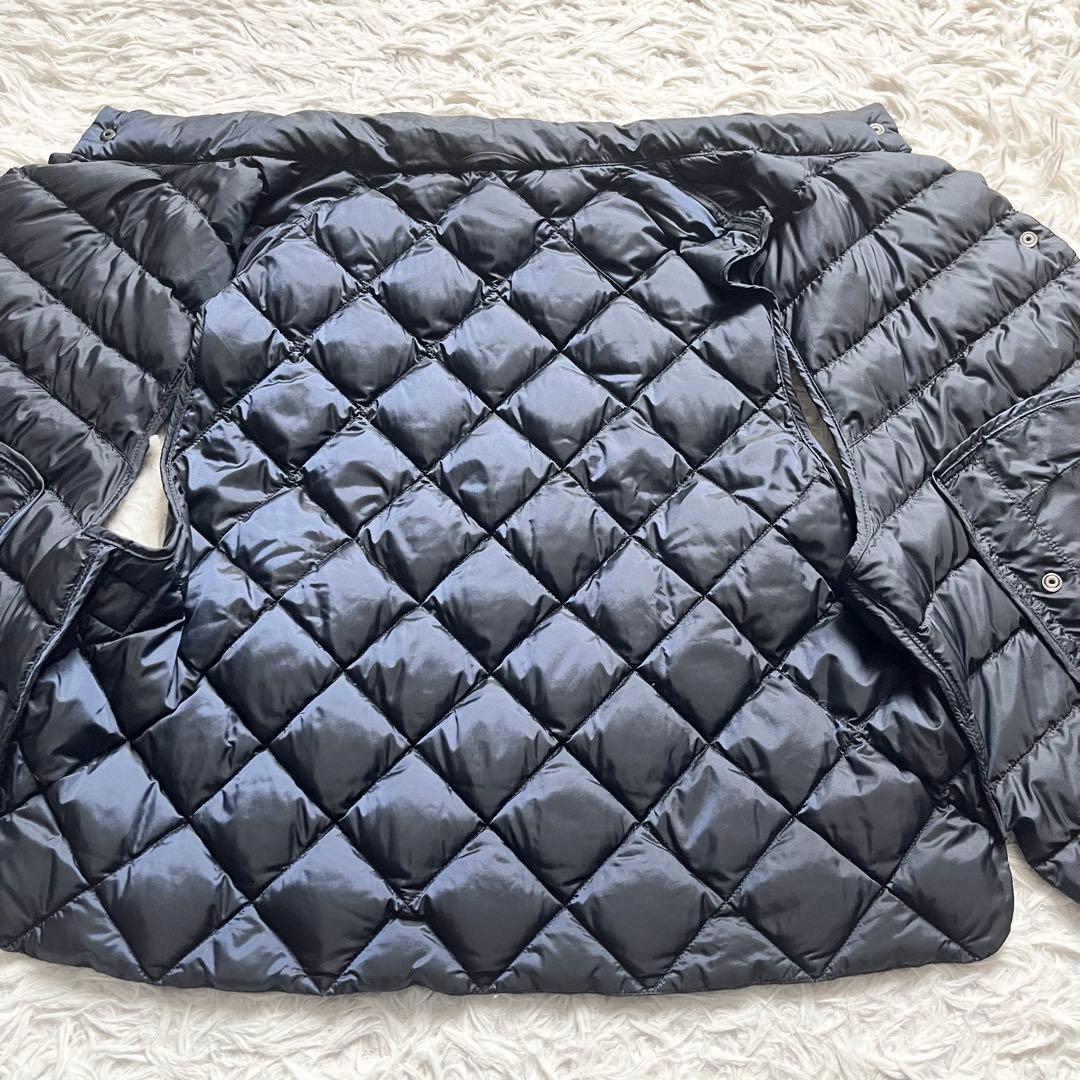 極美品■マックスマーラ　キルティング　ダウンベスト　ロゴワッペン　ネイビー