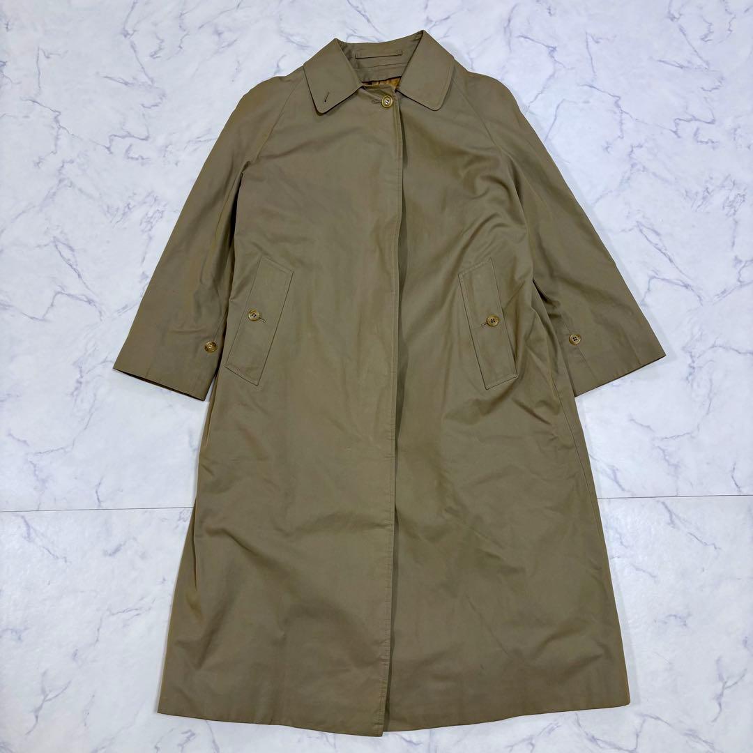 BURBERRY バーバリーズ 英国 ライナー付 ステンカラーコート カーキ M