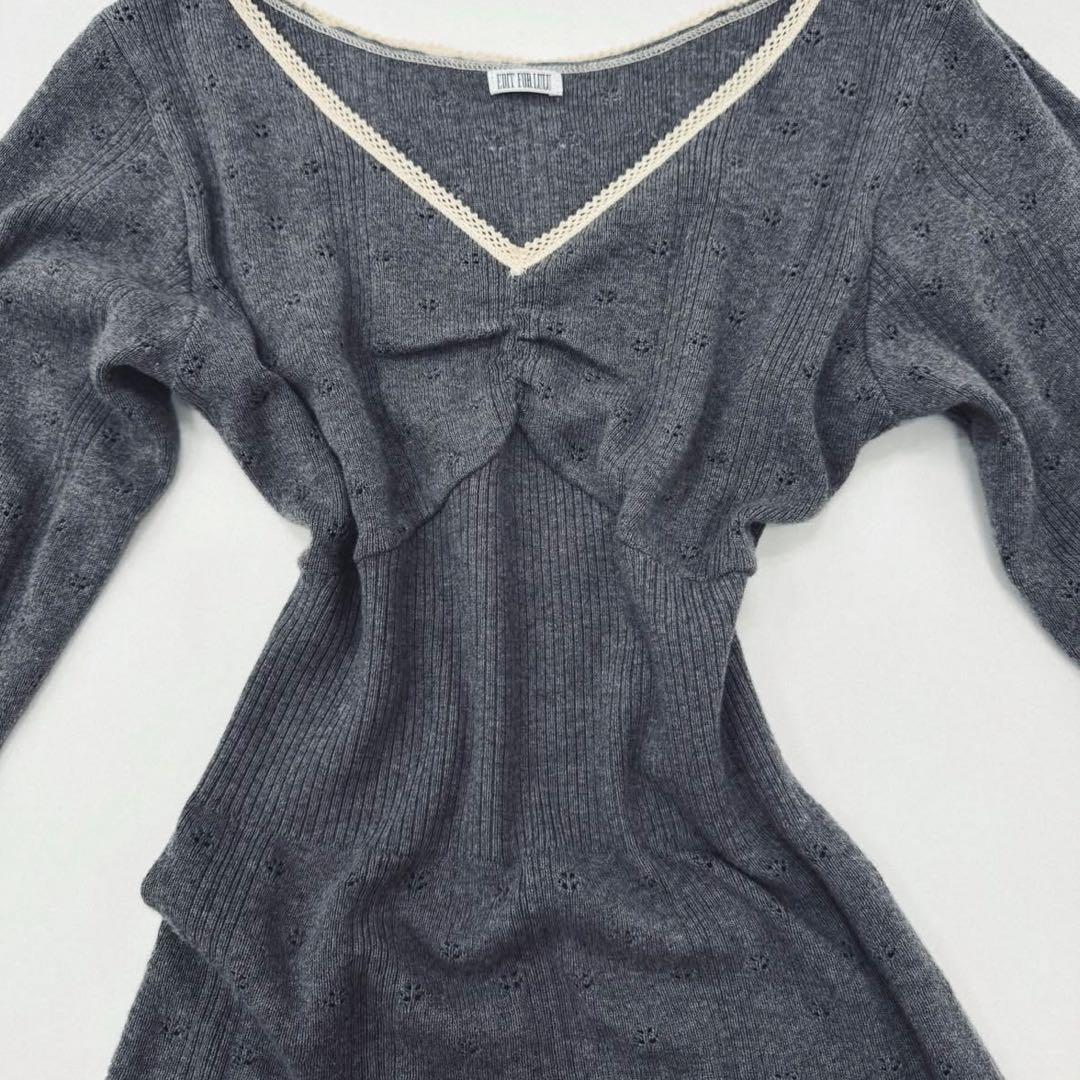 m/　edit.for lulu eyelet knit Glay