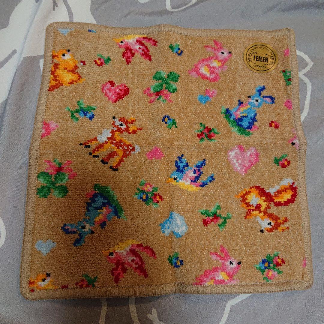 3枚お纏め フェイラー ララルカティップトップ ハンカチ ピンクベージュイエロー
