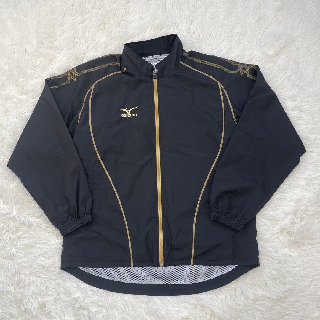 MIZUNO ミズノ セットアップ 上下 ウインドブレーカー ナイロン 黒金
