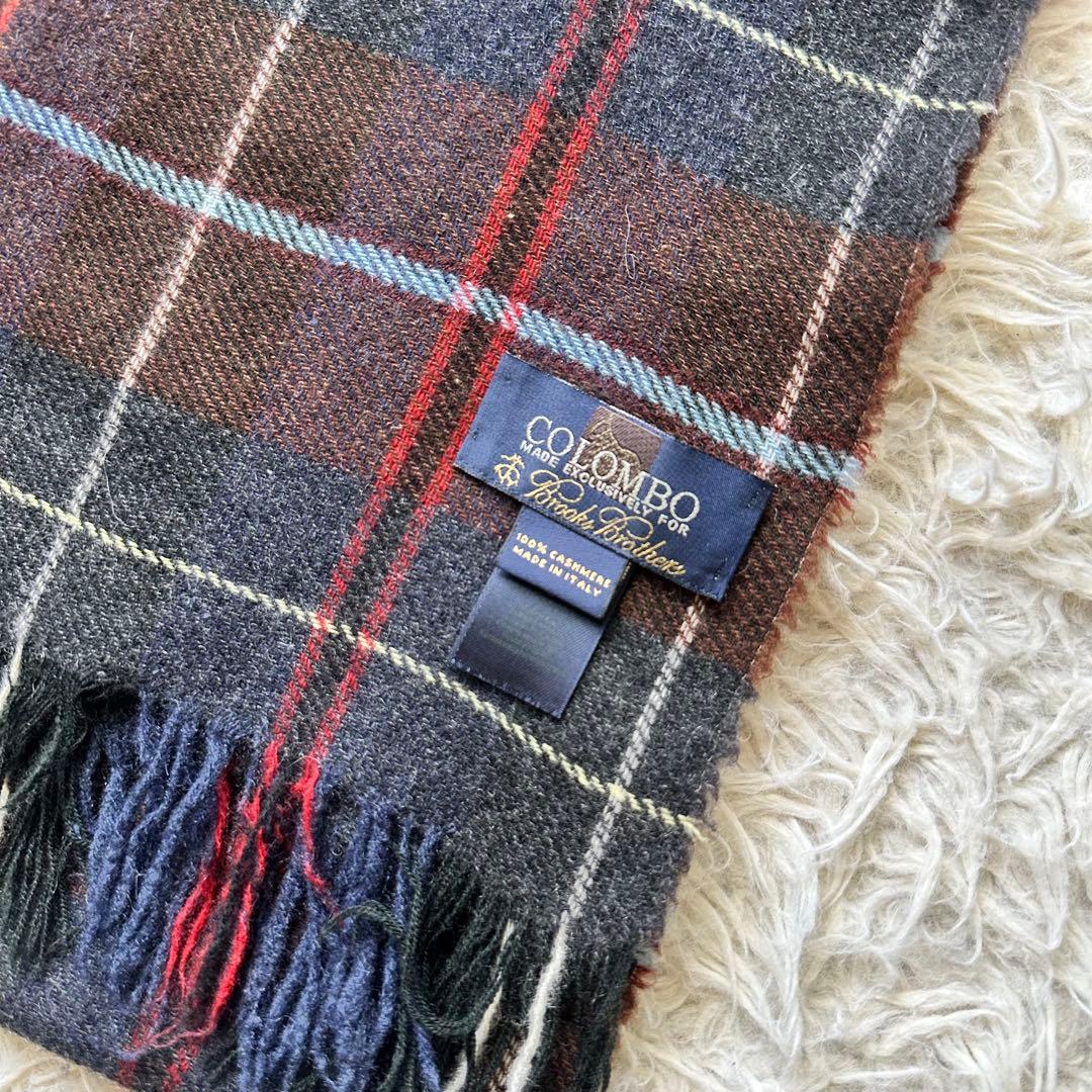 美品✨ブルックスブラザーズ　コロンボ　カシミヤ100% マフラー　チェック