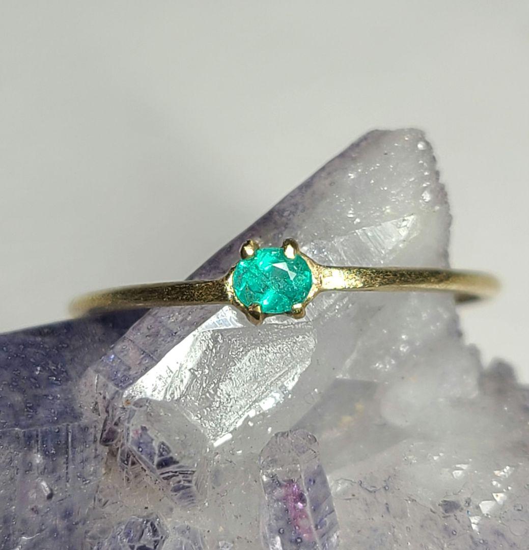 ビカビカネオン!!★ブラジルバターリャパライバトルマリン10金リング★