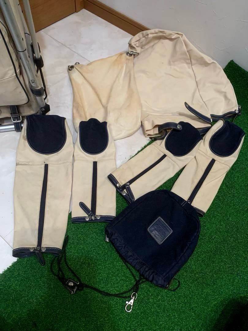 完売　良品　木の庄帆布　フレームウォーカー　スタンドキャディバッグ　ヘッドカバー