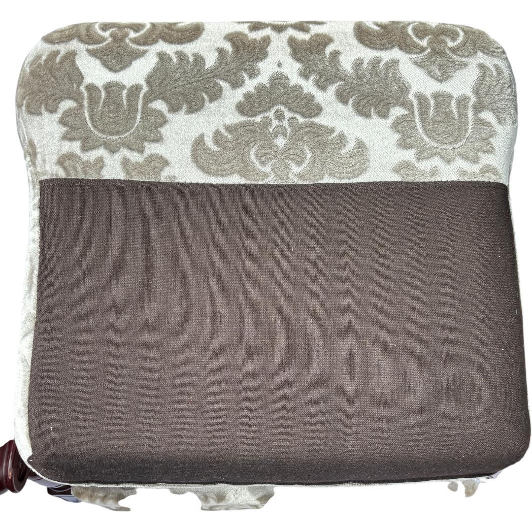 カリモク 金華山 花柄ベロアソファ 1人掛けソファ