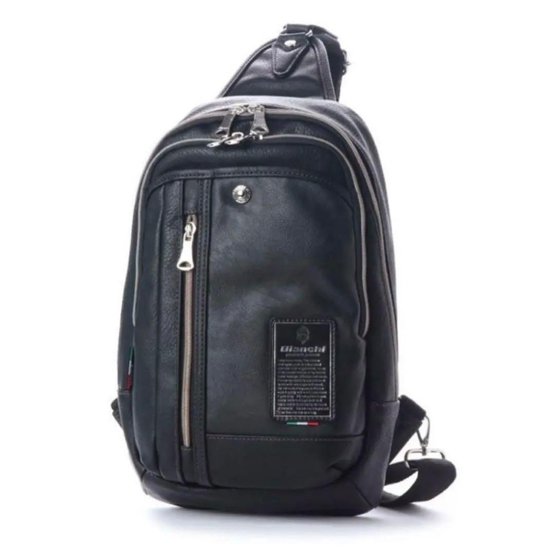 美品 Bianchi ビアンキ ボディバッグ ショルダーバッグ TBPI-12