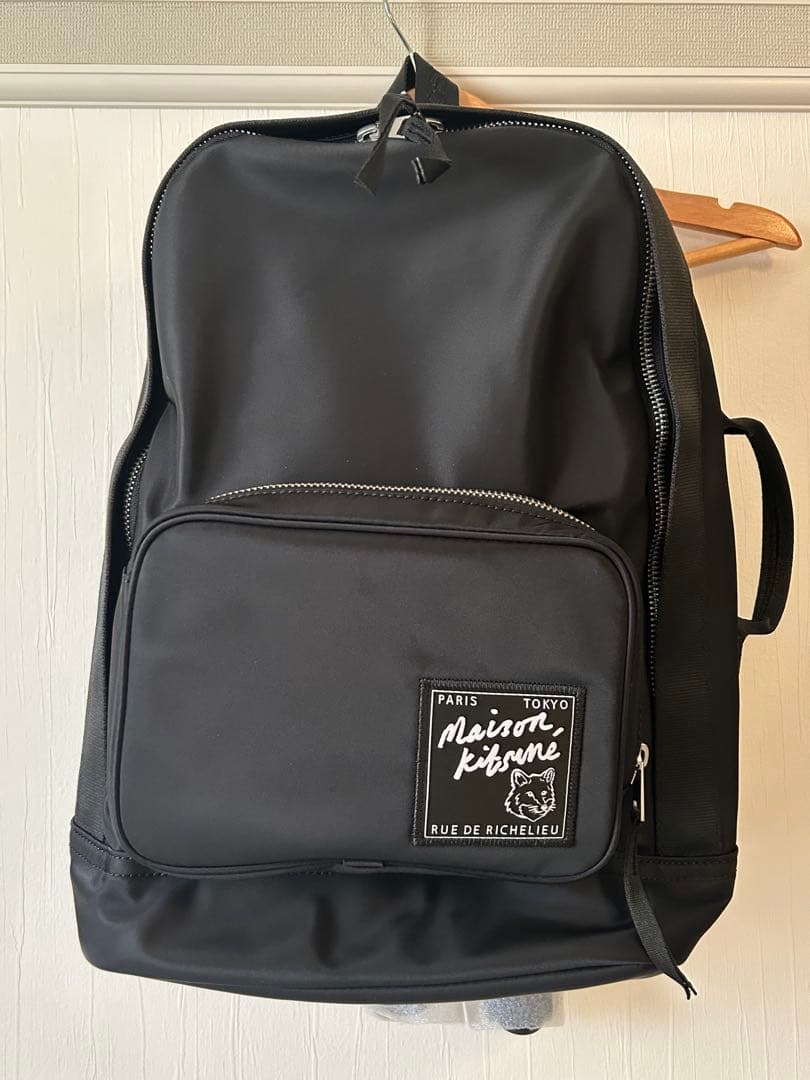 新品 メゾンキツネ maison kitsune リュック ブラック