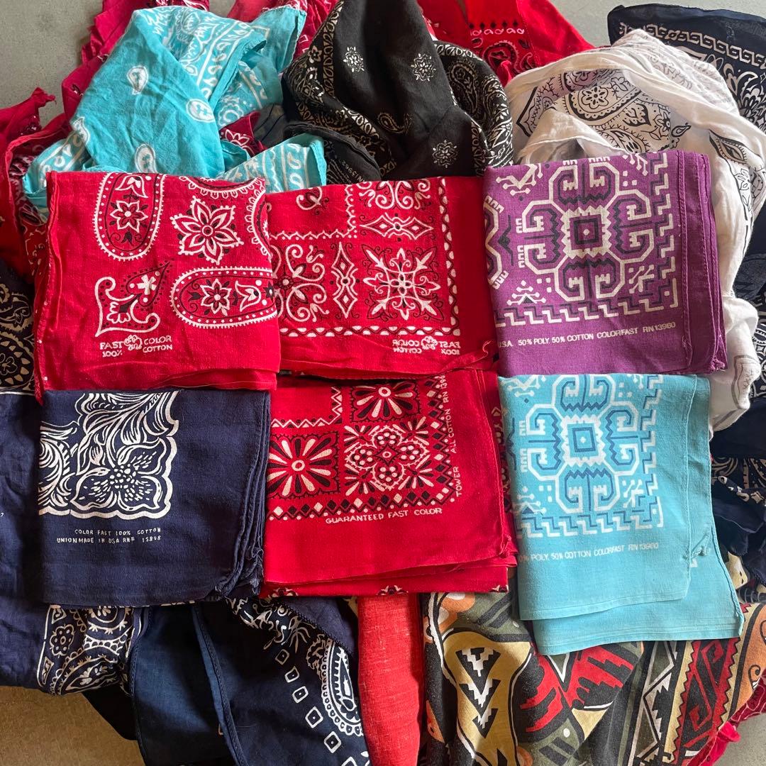 60s〜00s バンダナ　50枚　まとめ売り　ALL USA製ビンテージ