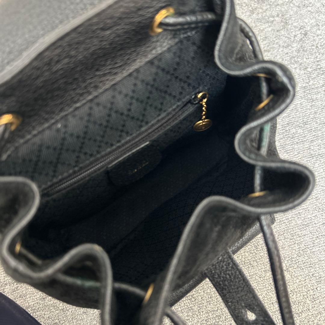 GUCCI グッチ バンブー スエード ミニリュック 黒　内側布張り