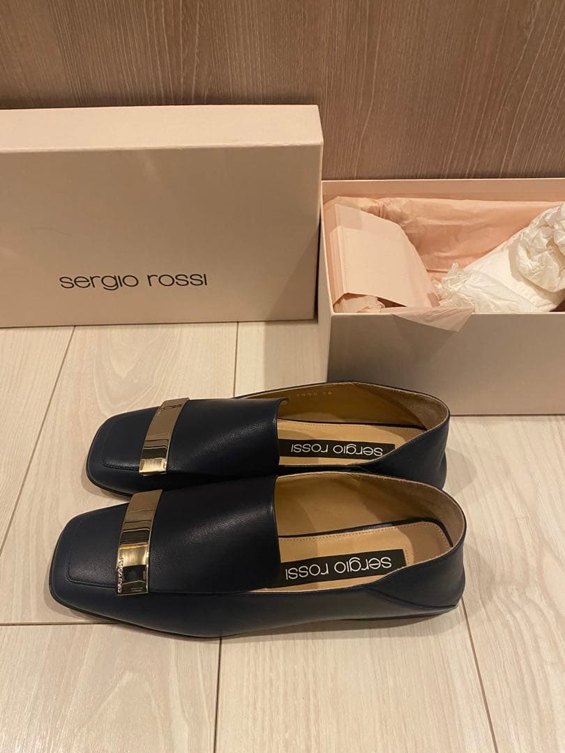 【Chagoma】sergio rossi ネイビー