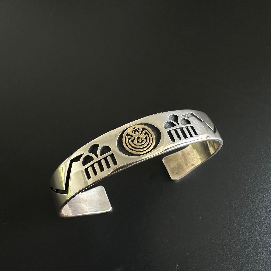 美品　Hopi Jason takala K14 メイズ オーバーレイ バングル