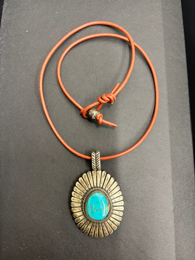 シルバー ターコイズ ペンダント ネックレス