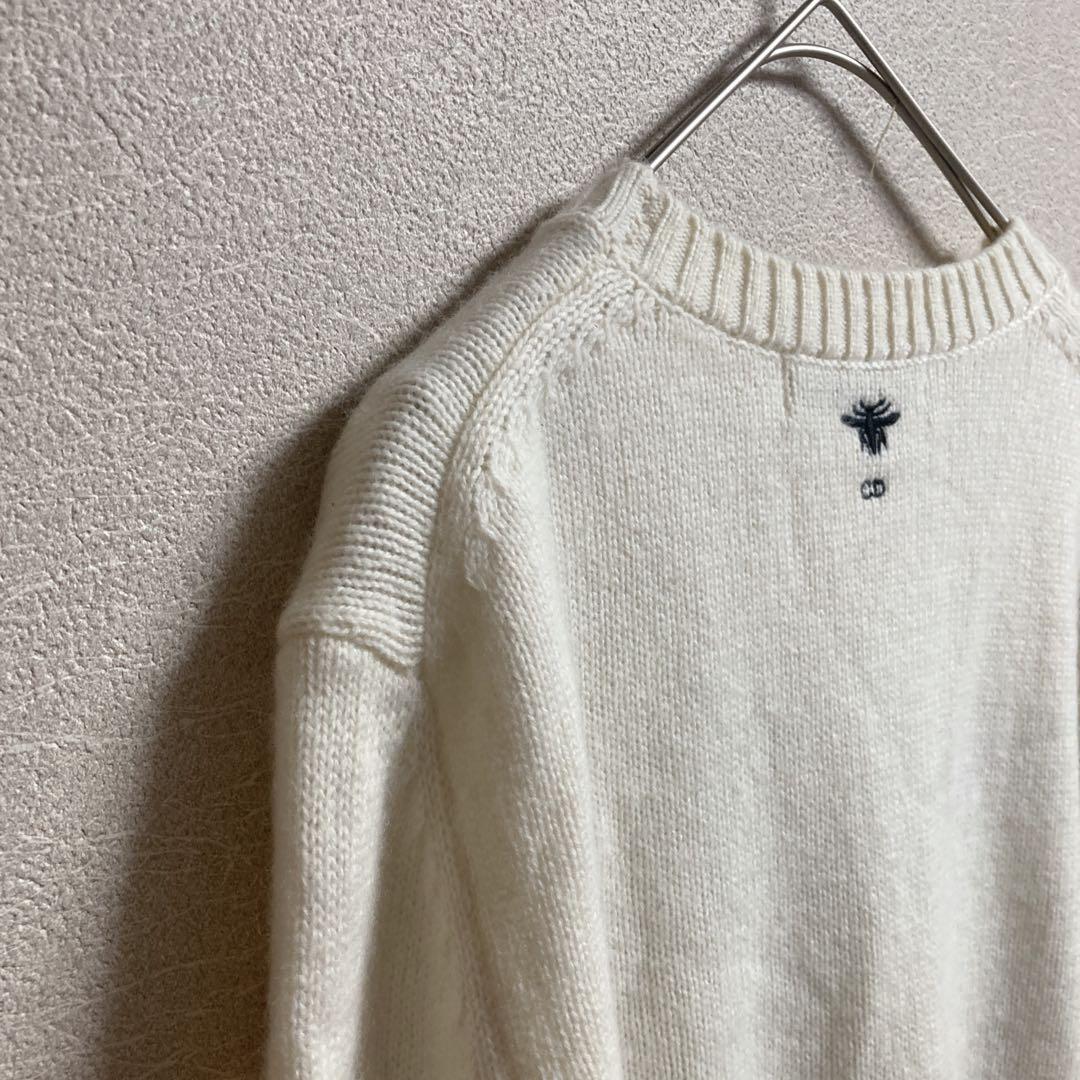 Christian Diorクリスチャンディオール　カシミヤ100%刺繍セーター