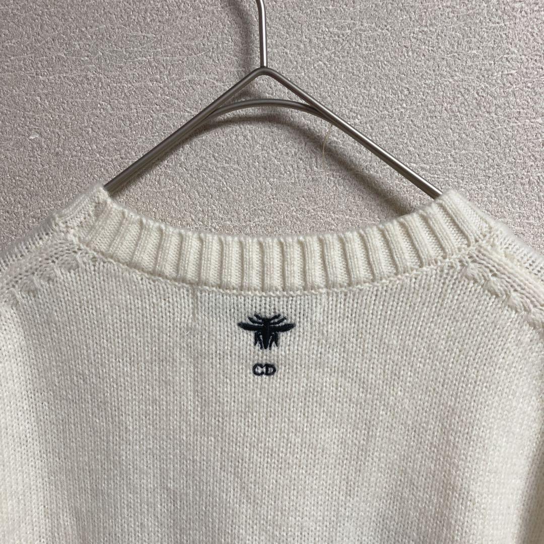 Christian Diorクリスチャンディオール　カシミヤ100%刺繍セーター