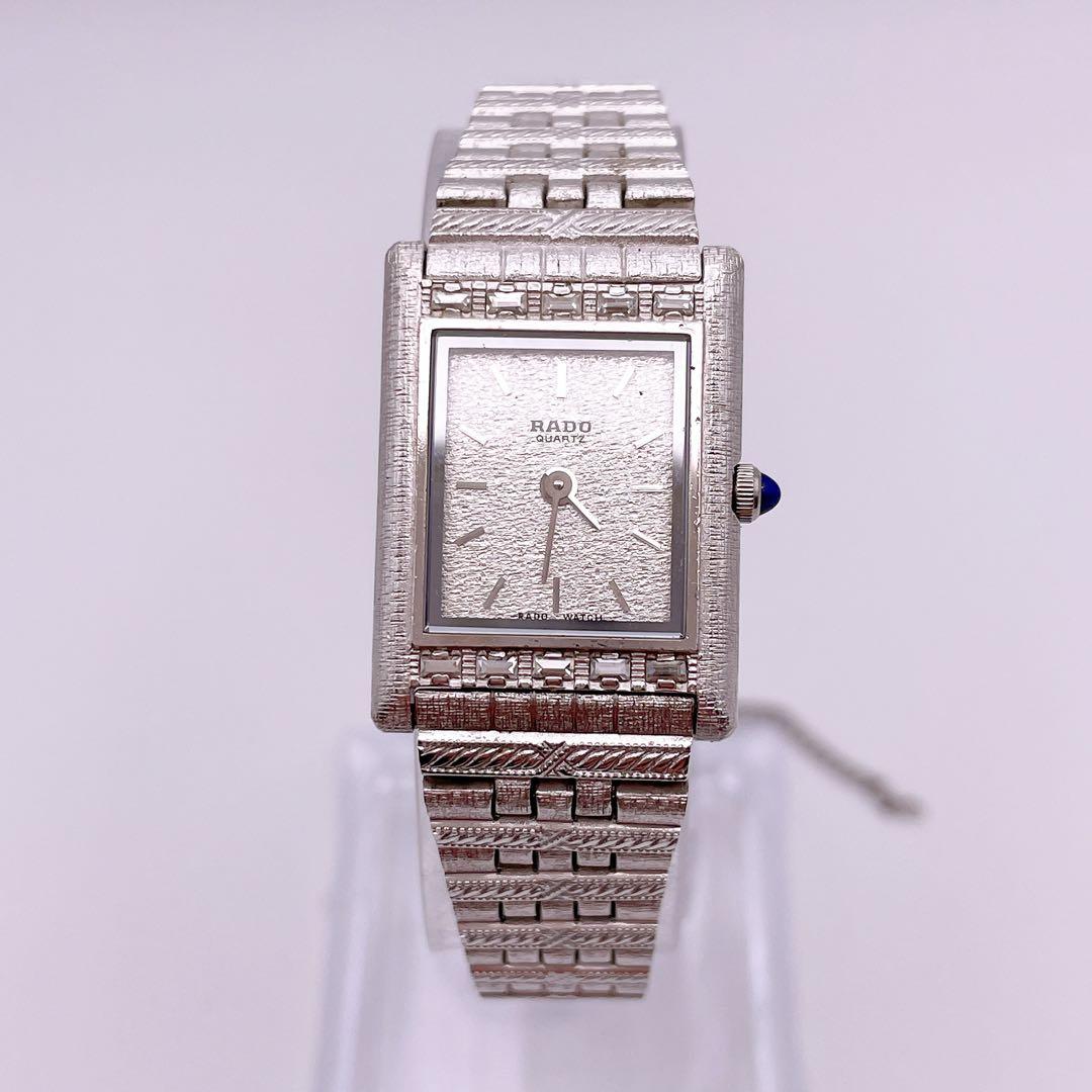 極美品 稼働 RADO レディース 腕時計 スクエア 純正ベルト 電池交換済み