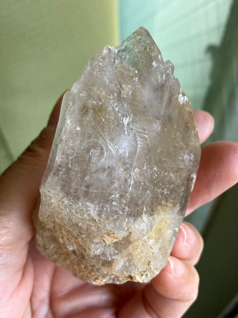 152g特大サイズ❗️大きくはっきり移動域広✨ヒマラヤエレスチャル水入り水晶原石