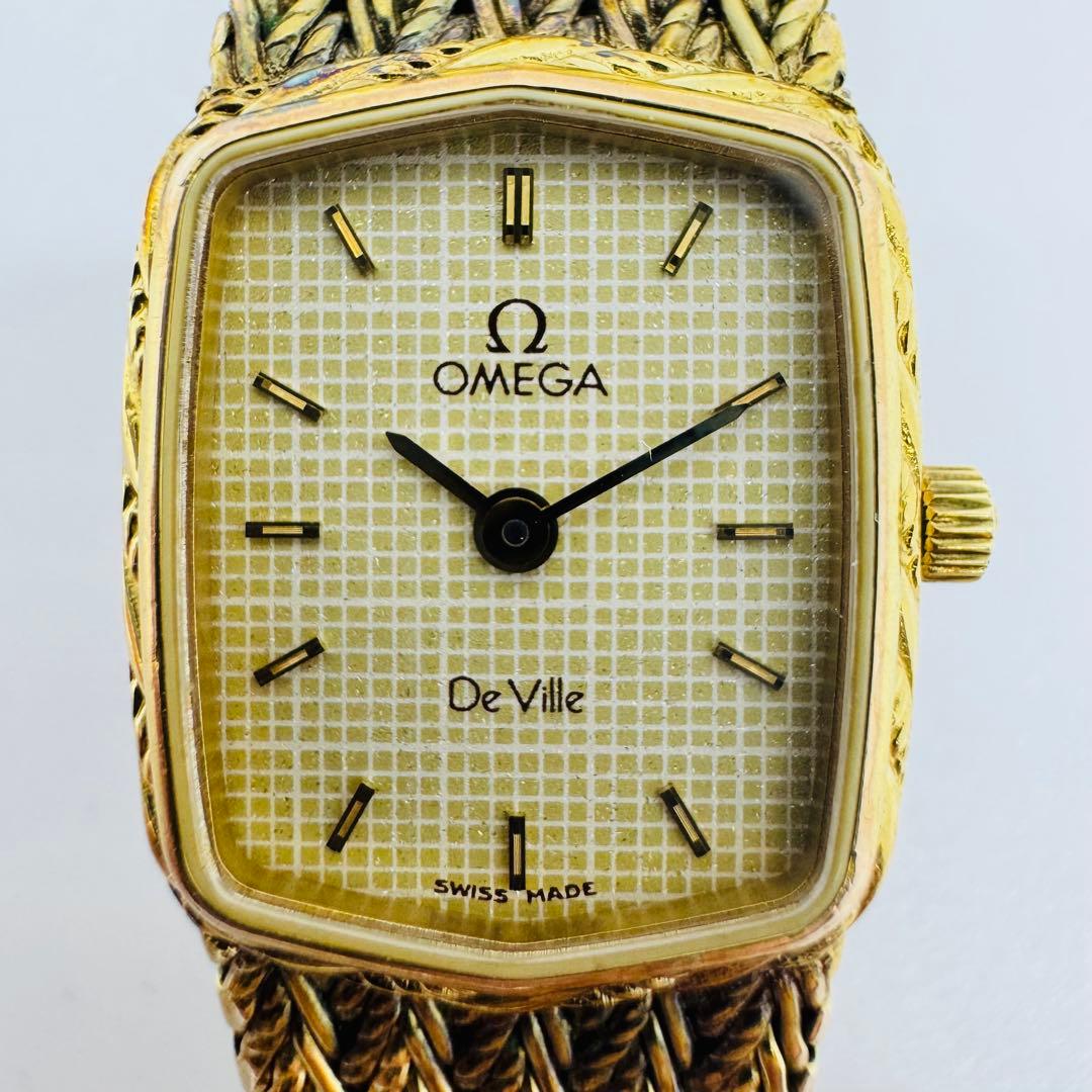 ✨OMEGA✨オメガ✨デビル✨クォーツ✨ゴールド色✨腕時計✨