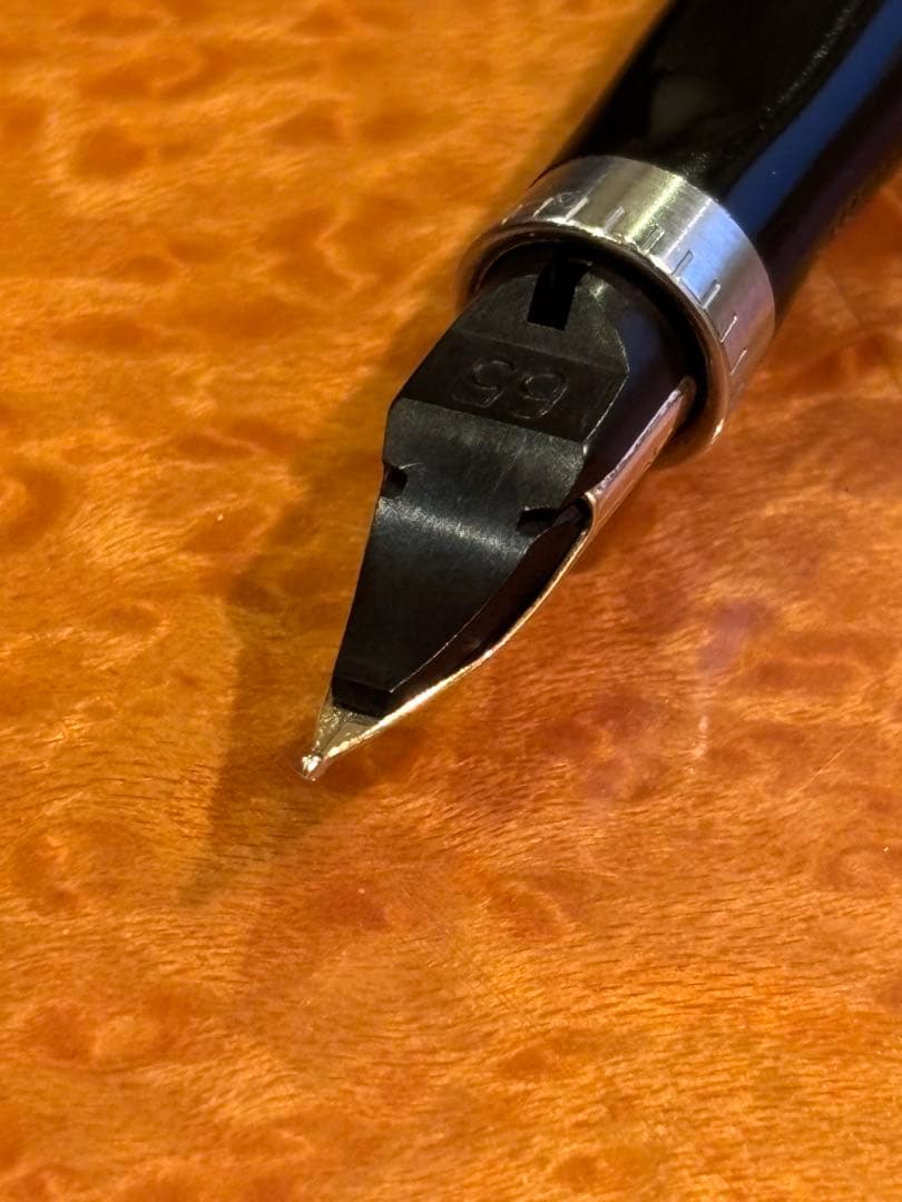PARKER 万年筆 #75 フラットトップ 0メモリ ペン先14K 65=細字