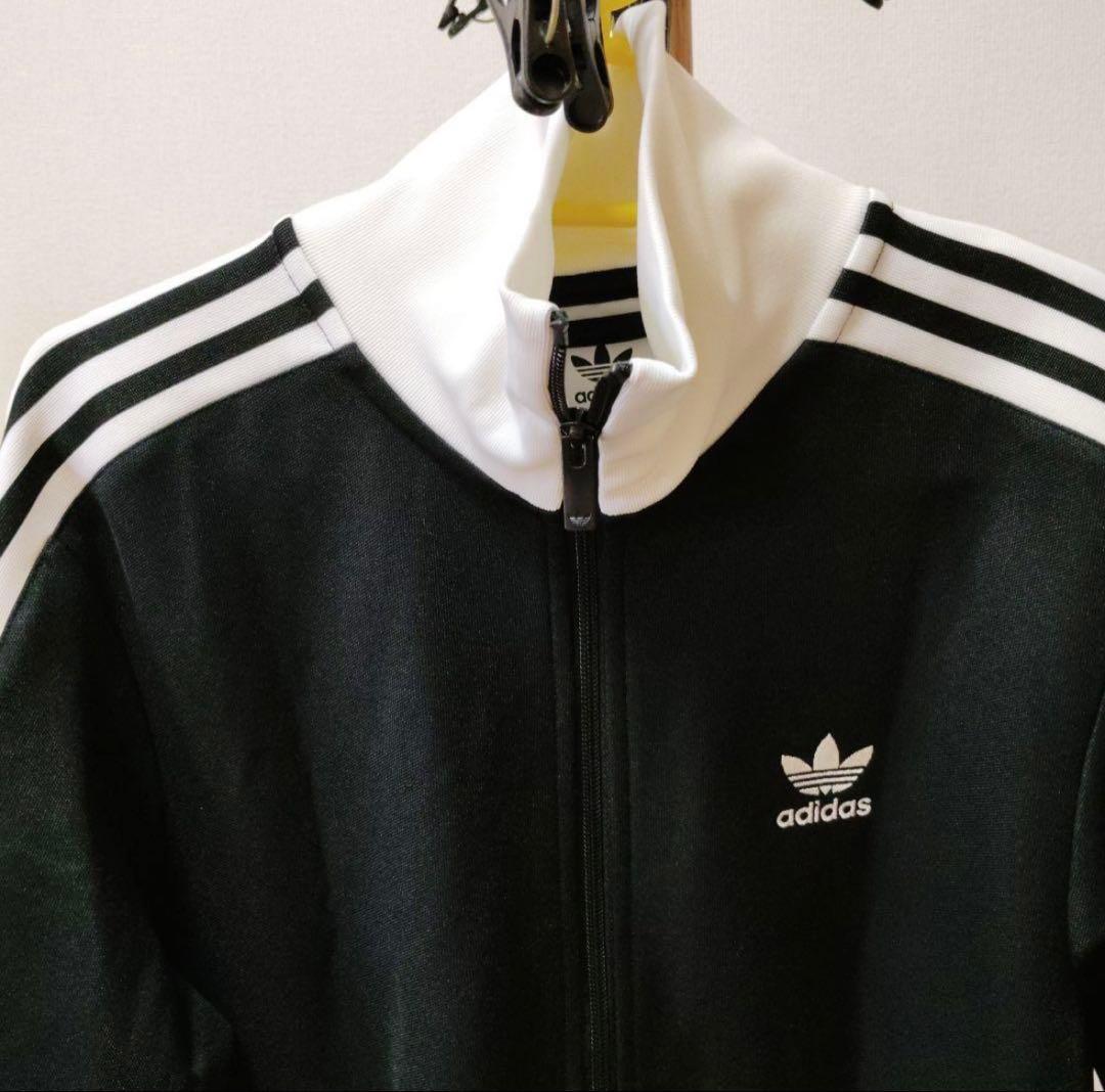 adidasベッケンバウアートラックジャケット　黒/白Ｓ