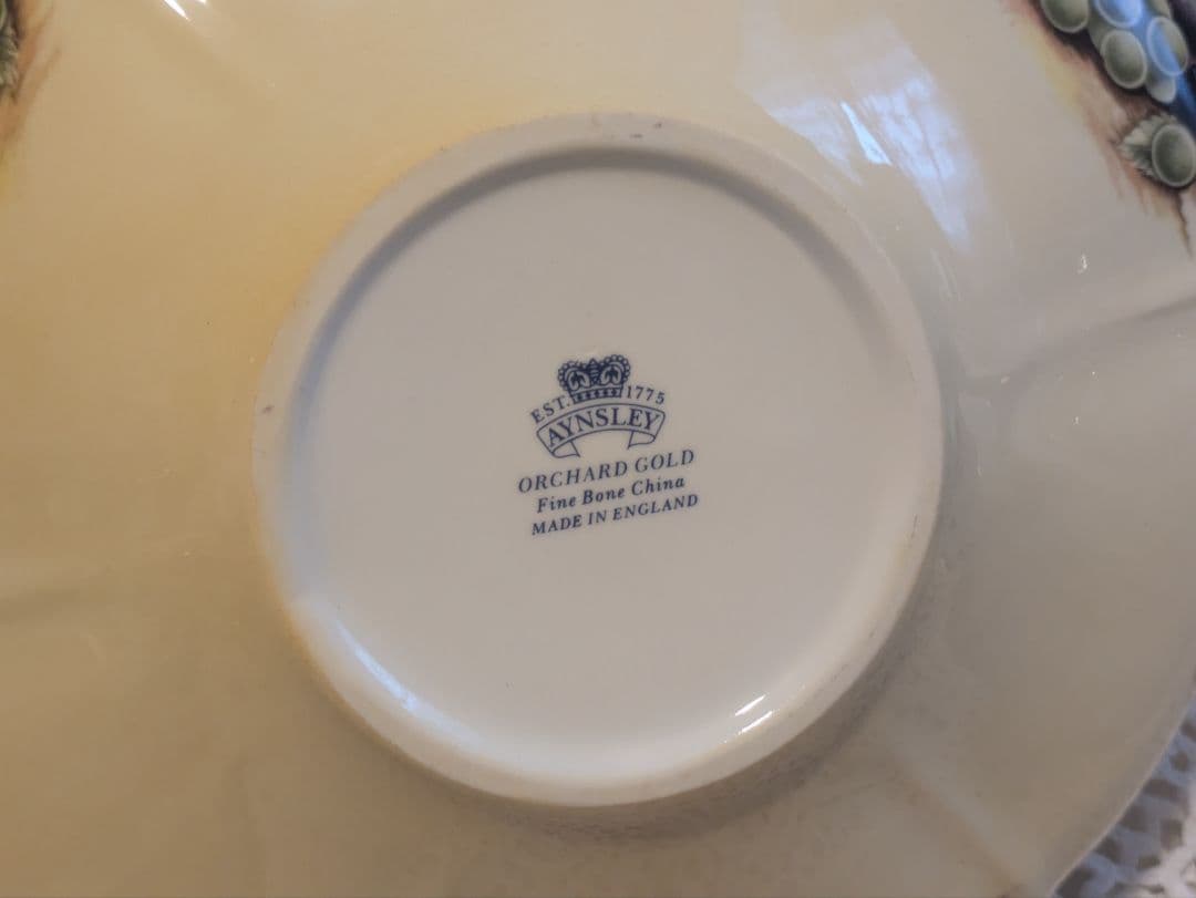 レア形‼️未使用／エインズレイ　オーチャードゴールド　ケーキプレート