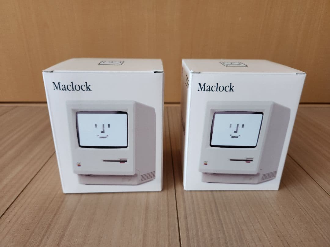 Maclock 2台　1984レトロデザイン デジタル時計　Raycue