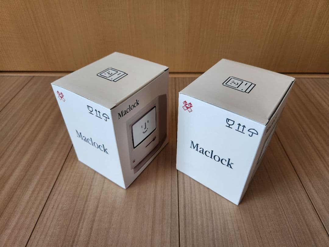 Maclock 2台　1984レトロデザイン デジタル時計　Raycue