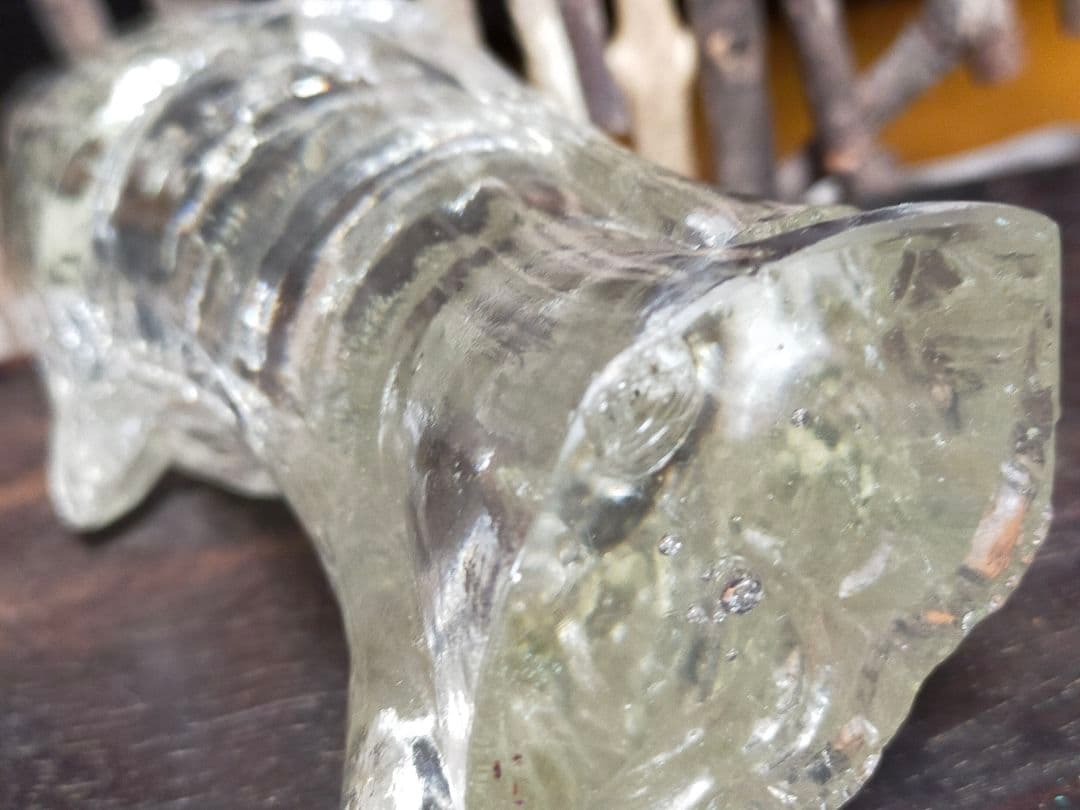 ♥値下げ♥　珍品　硝石製　観音像　３５９ｇ　観音様　観音菩薩　仏像　骨董　水晶風