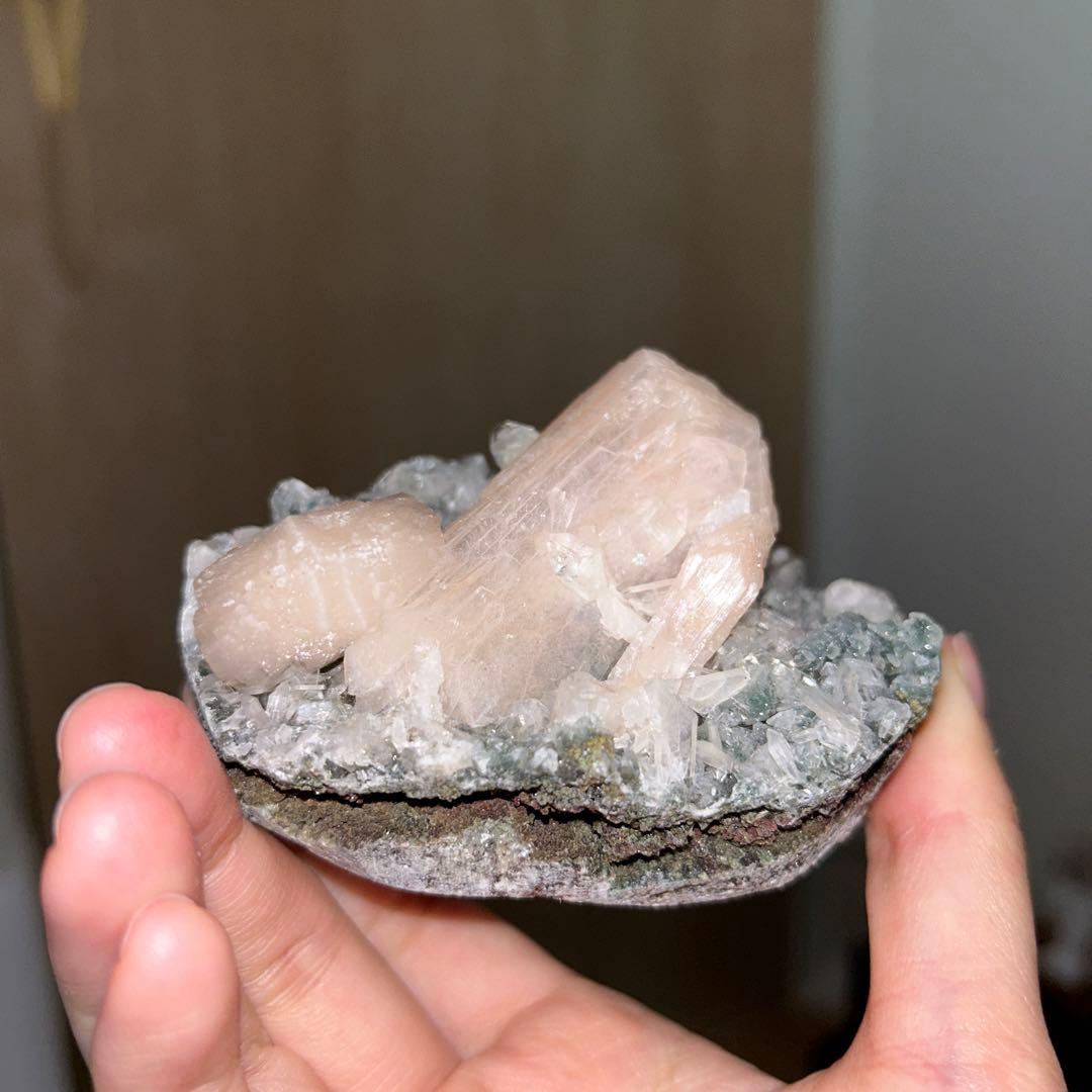 アポフィライト スティルバイト共生 原石 天然石 241g