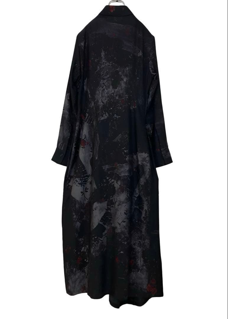 あられひなY's ワイズ 美品 フラワープリント ドレス 黒1