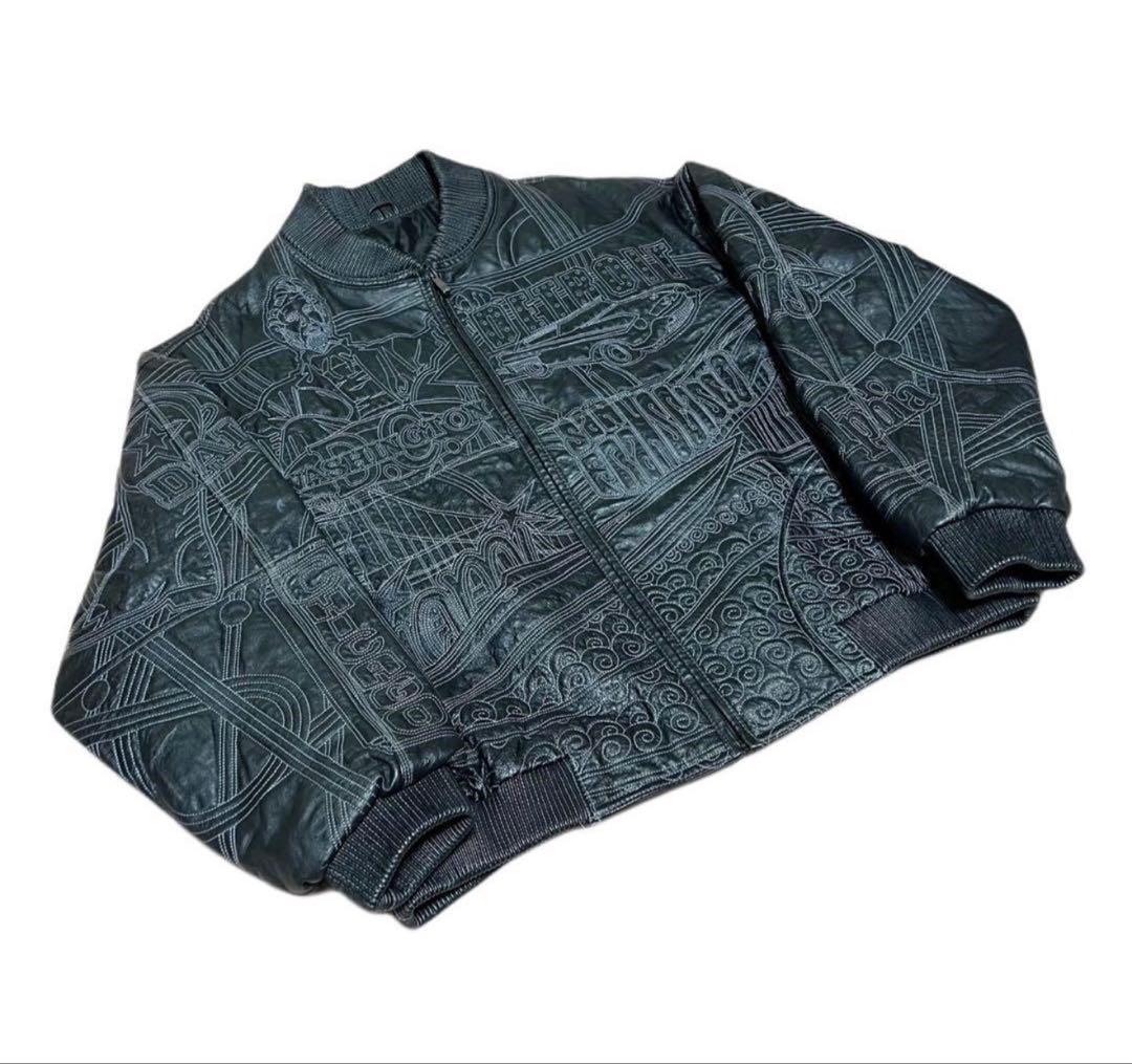 MAX USA 自由の女神　レザージャケット　ブラック　pelle pelle