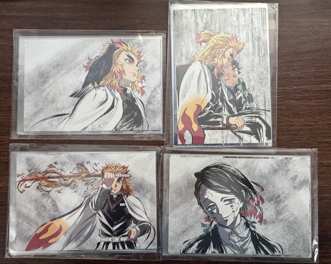 鬼滅の刃 全集中展 無限列車・遊郭編 幕間画ポストカードセット 4種コンプセット