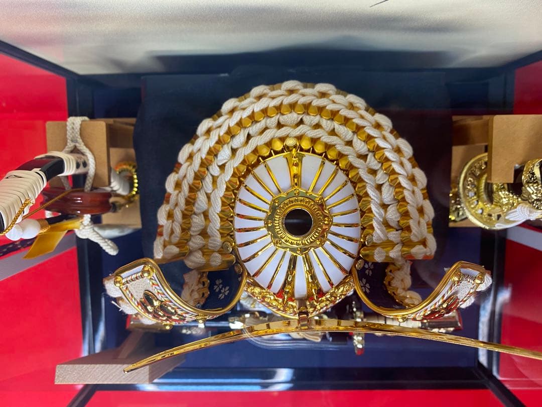 伊達政宗　東京久月　五月人形　家紋付き兜飾りガラスケース入