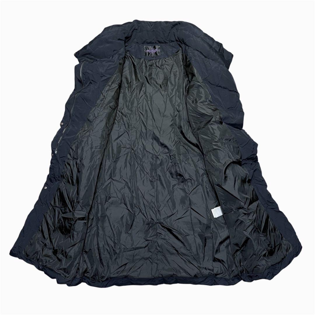 RUIRUE BOUTIQUE ロング ダウンコート Aライン ネイビー L