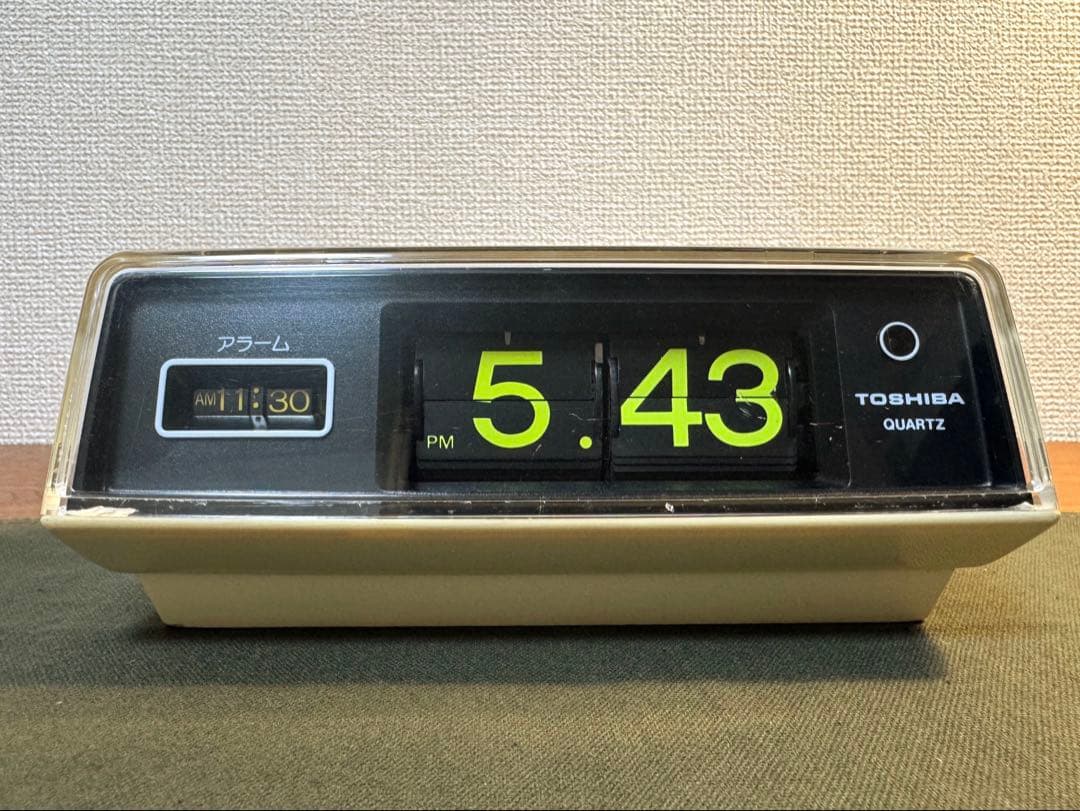【完動品】TOSHIBA パタパタ時計　電池式