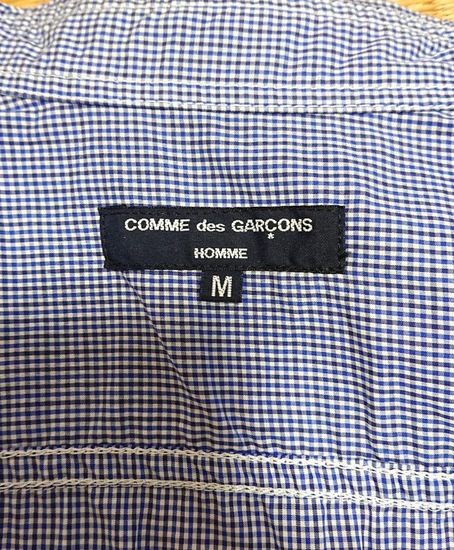 COMME des GARCONS HOMME 　ブルー半袖シャツＭサイズ
