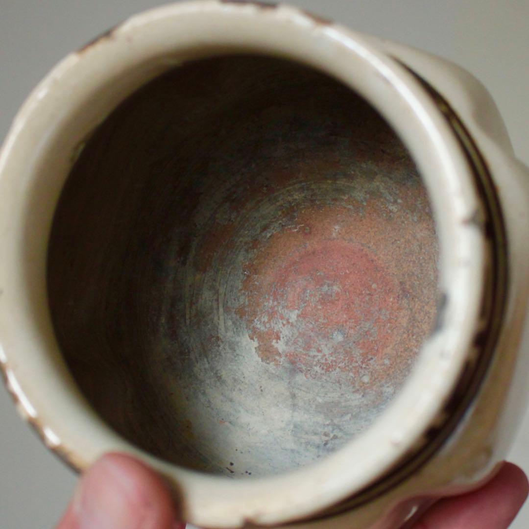 白地鉄絵 阿古陀形 火入れ 茶碗 古美術 古道具 アンティーク