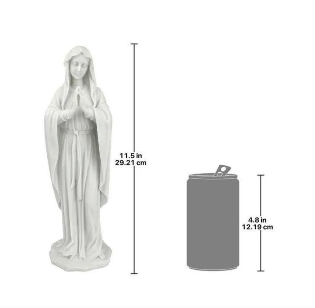 大理石風 聖母マリア像 彫像 彫刻高さ 約29ｃｍ キリスト教美術 カトリック