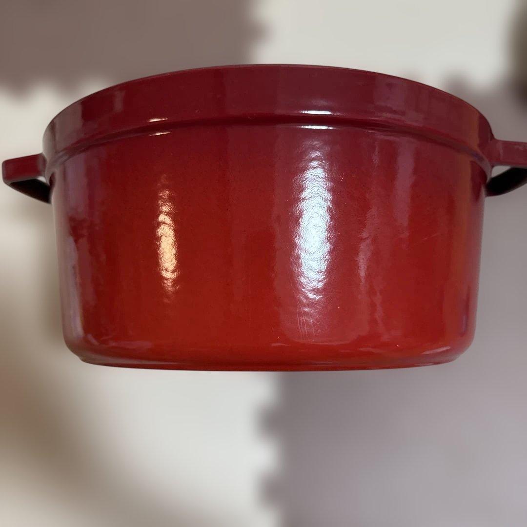 staub 鋳物ホーロー鍋 30cm ピコ・ココット ラウンド チェリー