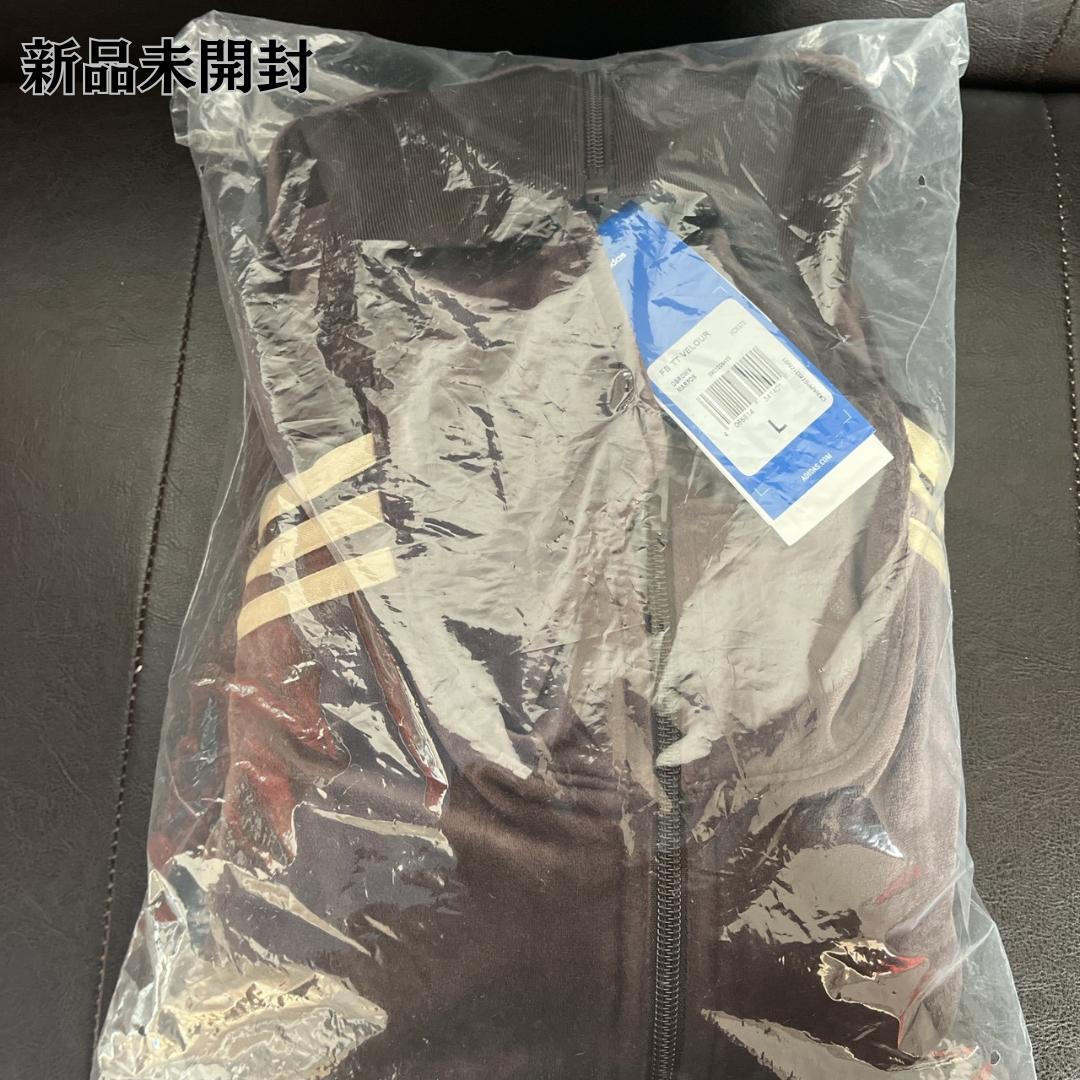 【即日発送】adidas ファイヤーバード トラックトップ ベロア ブラウン L