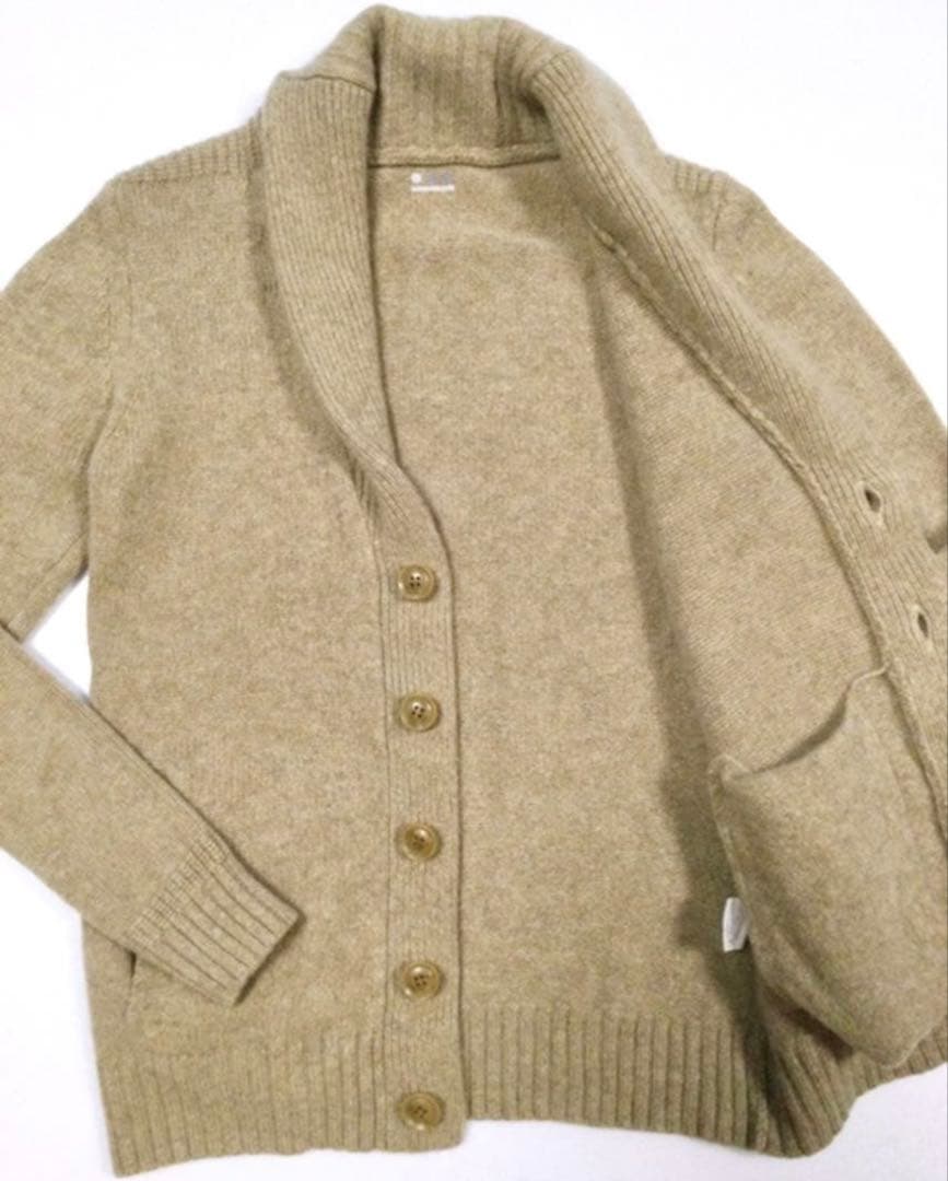 【THREE DOTS】ショールカラー カシミアブレンド ニットジャケット S