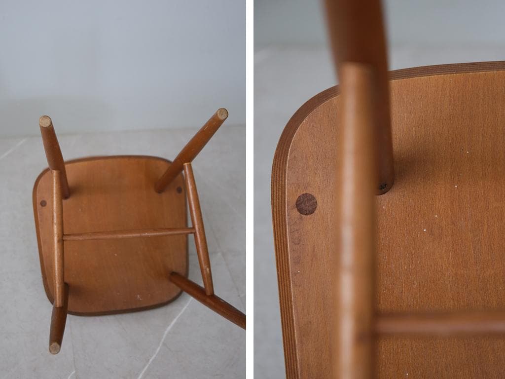 英国アンティーク木製コムバックチェア/ダイニングイス/椅子(89-222-1)