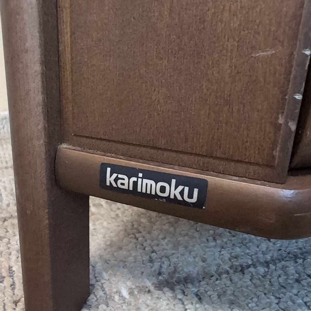 値下げKarimoku カリモク 木製コーナーキャビネット 三角コーナーラック