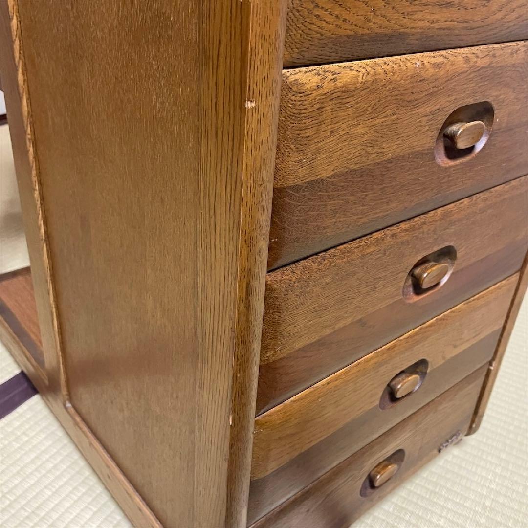 ★ 浜本工芸　木製　キャスター付き　 キッチンワゴン　引き出し付き