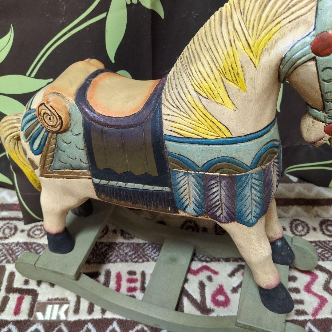 木製ロッキングホース 多色