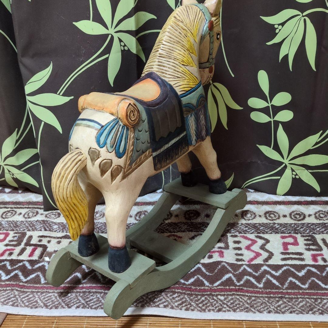 木製ロッキングホース 多色